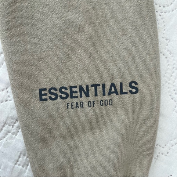 Essentials Fear of God Full Zip Hoodie Jacket Taupe XL Oversized - Picture 10 of 17